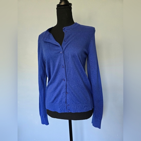 J.crew Factory The Caryn Cardigan M Blue - Picture 1 of 8